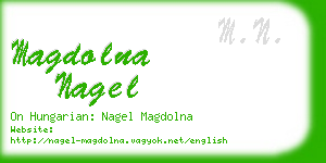 magdolna nagel business card